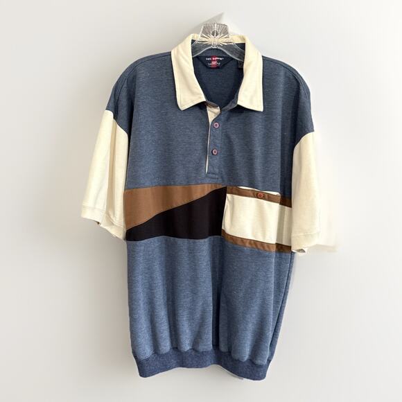 Safe Harbor Sportswear Other - Vintage‎ Safe Harbor Colorblock Polo Shirt Blue Retro Grandpacore XXL (Fits XL)